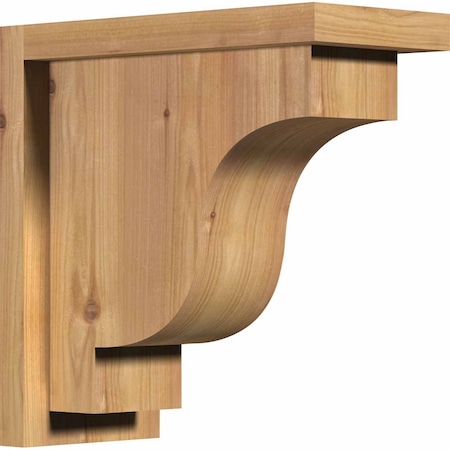 Ekena Millwork Newport Smooth Corbel w/Backplate, Western Red Cedar, 5 1/2"W x 12"D x 12"H COR06X12X12NEW01SWR
